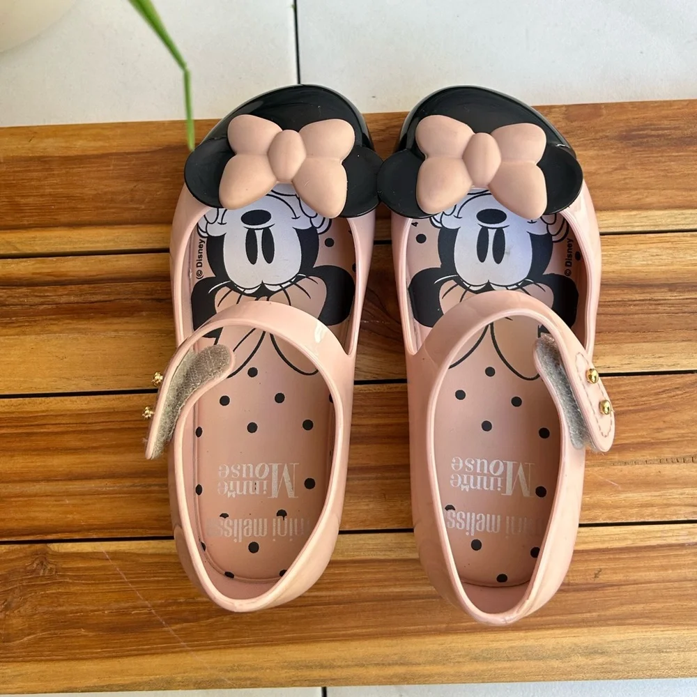 Conscious Mini Melissa Minnie Mouse jelly ballerinas size 7 like new